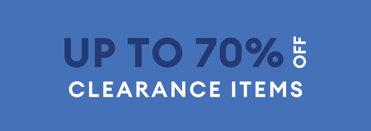 Up to 70% off clearance items