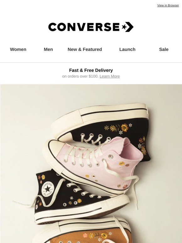 NEW: Floral Chucks to dance in, live in, laugh in