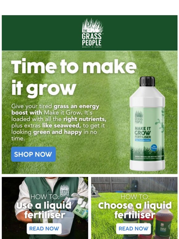 Make it Grow 🌿 Fast-acting liquid lawn feed