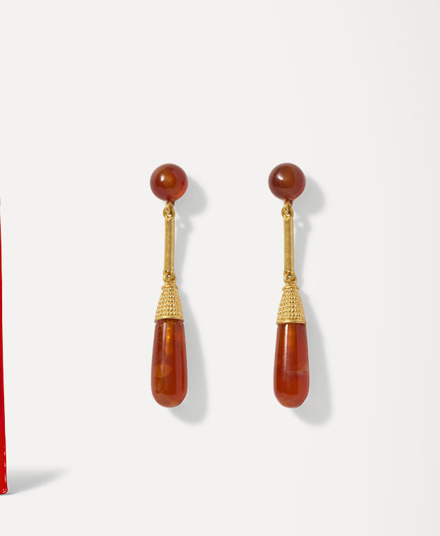 New Kingdom Textured Bead Earrings