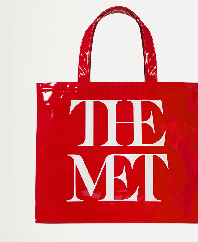 Met Logo Vinyl Tote