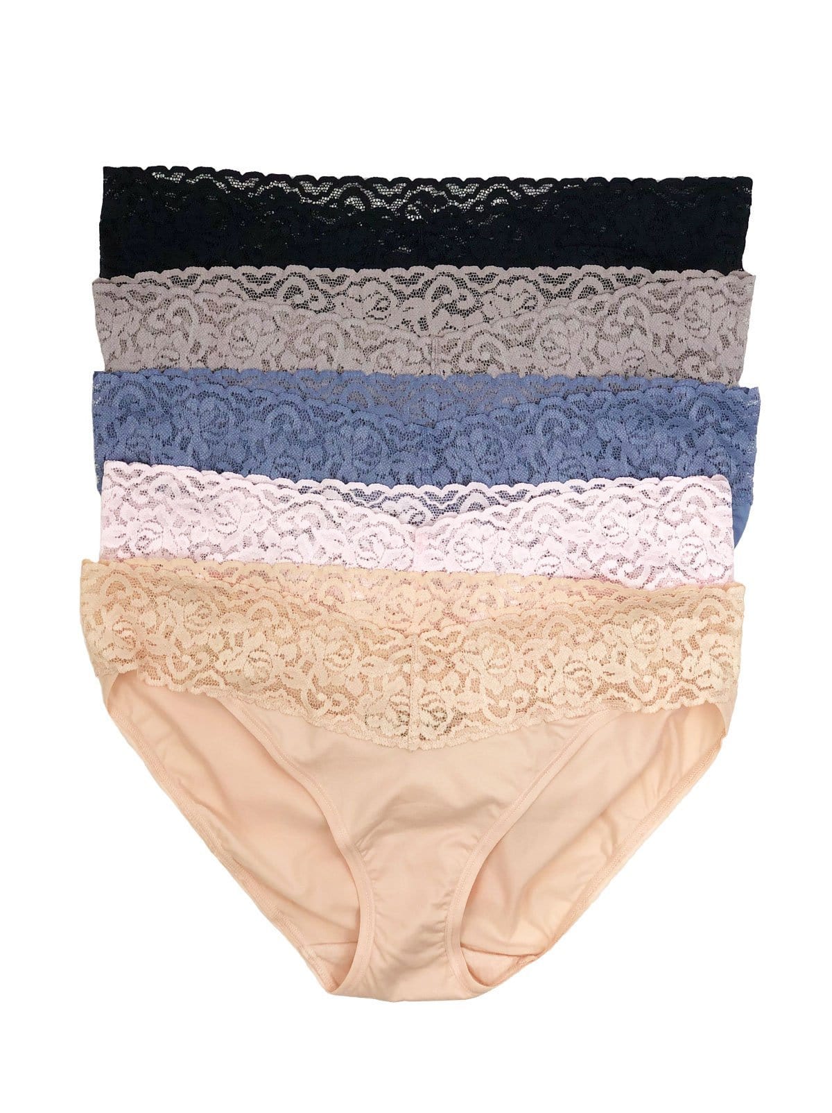 Image of Lace Top Bikini Underwear 5-Pack