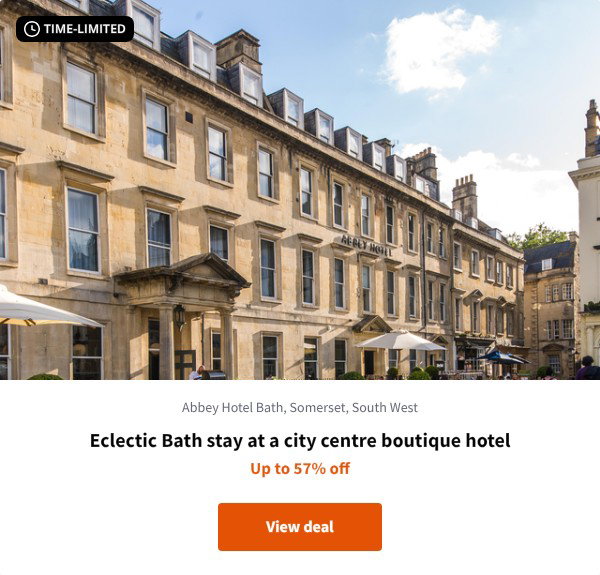 Eclectic Bath stay at a city centre boutique hotel
