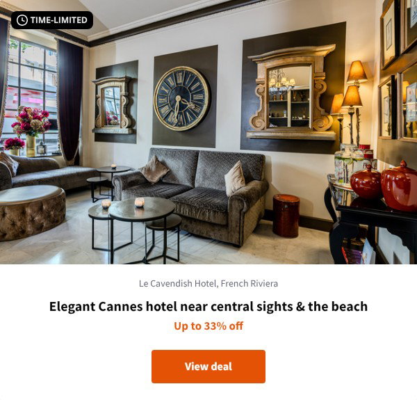 Elegant Cannes hotel near central sights & the beach