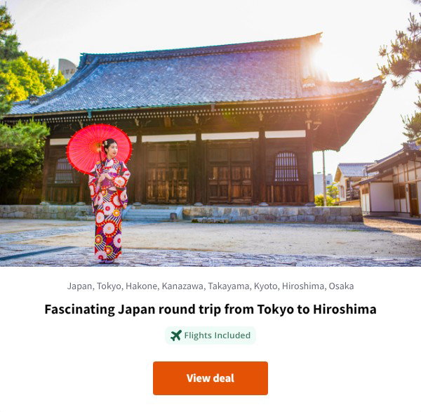 Fascinating Japan round trip from Tokyo to Hiroshima