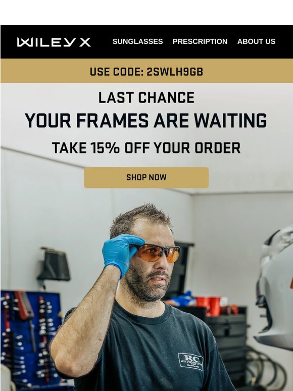 Last chance to secure your frames