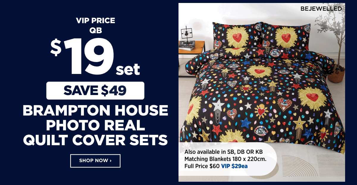 BRAMPTON HOUSE PHOTO REAL QUILT COVER SETS