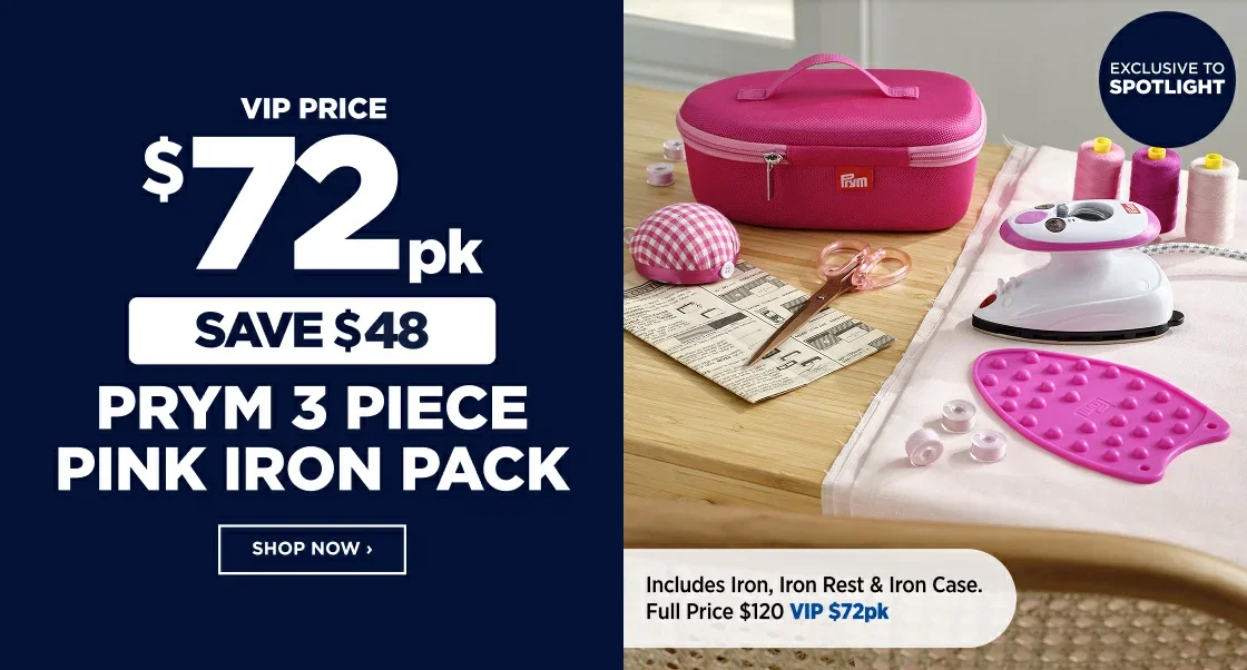 PRYM 3 PIECE PINK IRON PACK