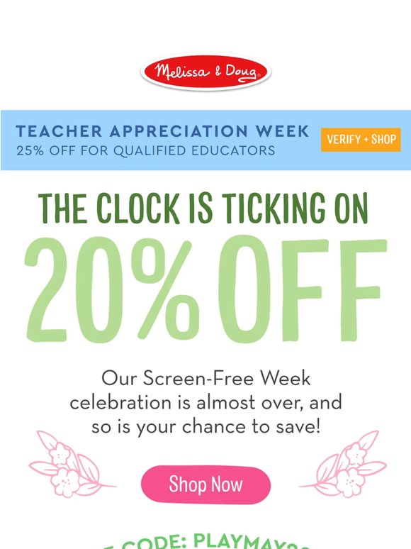 Hurry! 20% Off Screen-Free Fun Awaits!