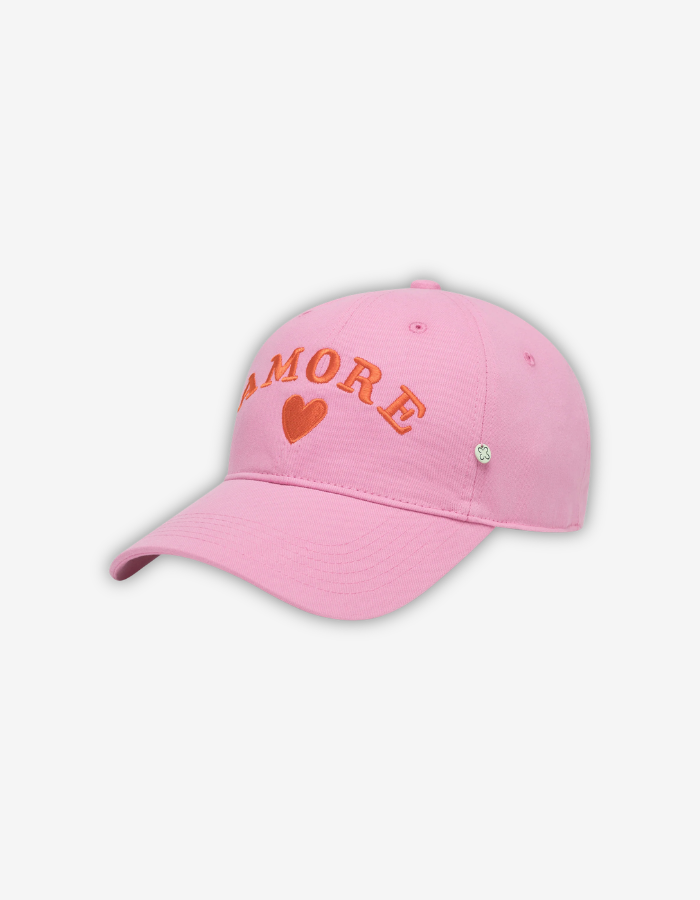 Baumwoll-Cap mit "Amore"-Stickerei
