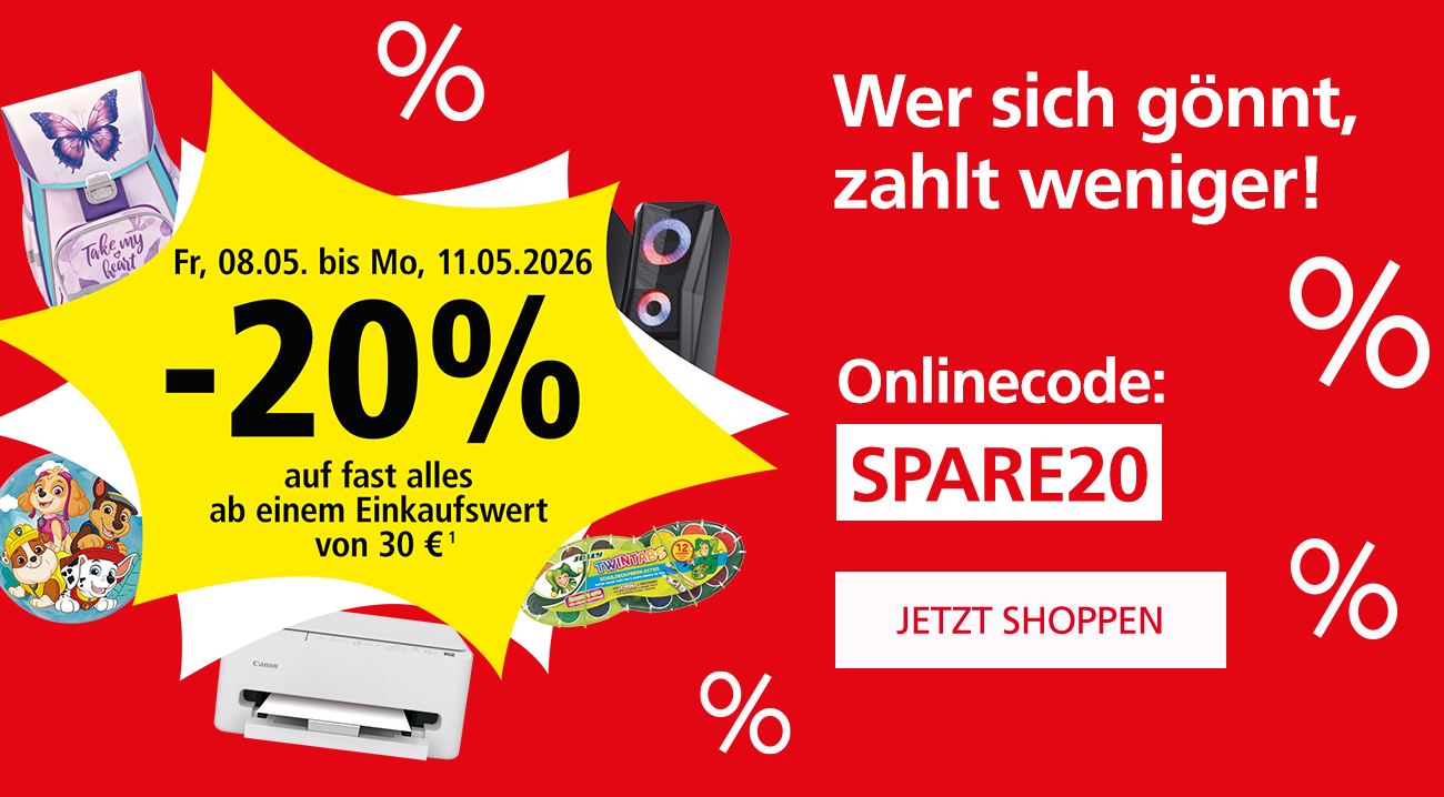 -20% auf deinen Einkauf ab € 30.-
