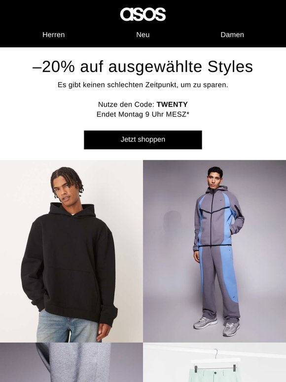 –20% auf ausgewählte Styles