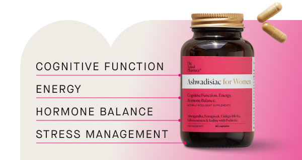 Ashwadisiac for Women supporting mental clarity, focus, balanced mood and daily resilience