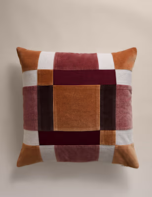 Velvet Patchwork Cushion
