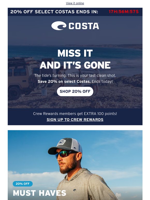20% off won’t hold much longer.