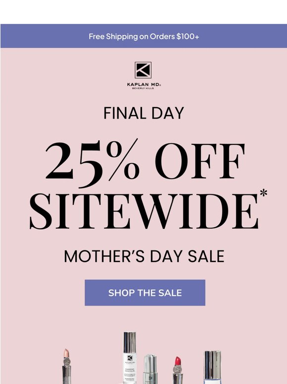 ✨ Last day for 25% off Dr. Kaplan’s formulas that lift and firm.