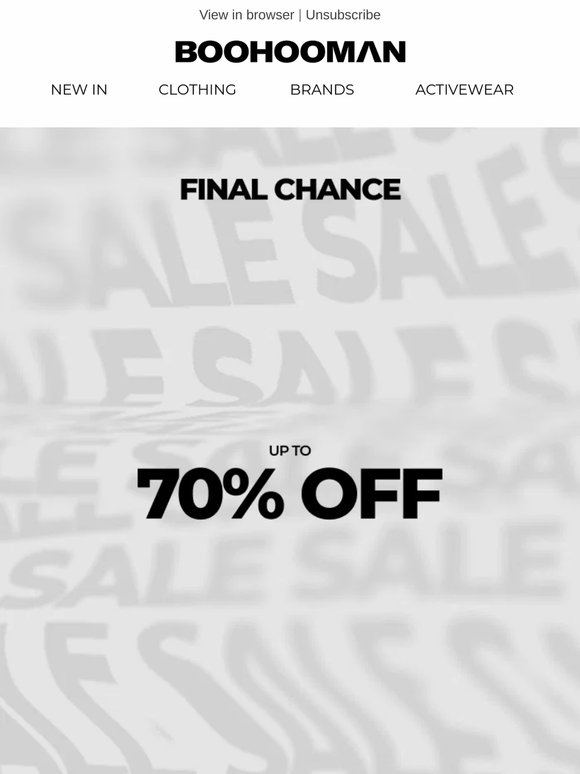 Final Chance To Shop Sale