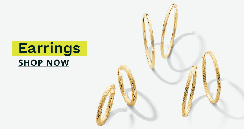 Multiple sized and textured gold hoop earrings. Earrings. Click here to shop now