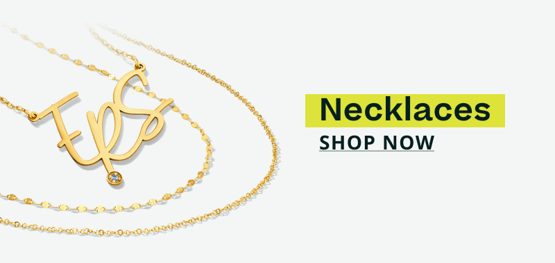 Layered, diverse gold link chains with name initial pendant. Necklaces. Click here to shop now