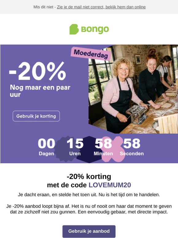 Laatste uren om dank je wel te zeggen ⏳