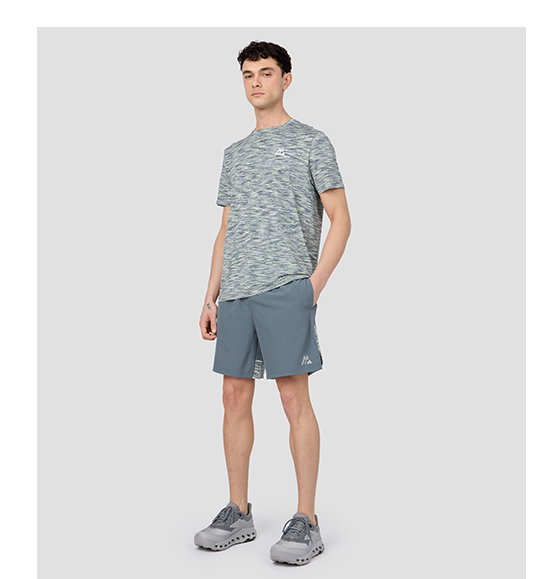TRAIL TSHIRT GREY GREEN WHITE
