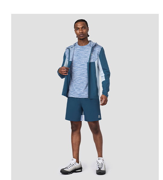 TRAIL WINDBREAKER BLUE LIGHT BLUE MULTI