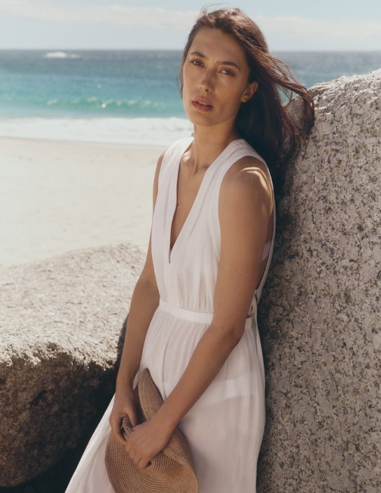 V Neck Beach Dress