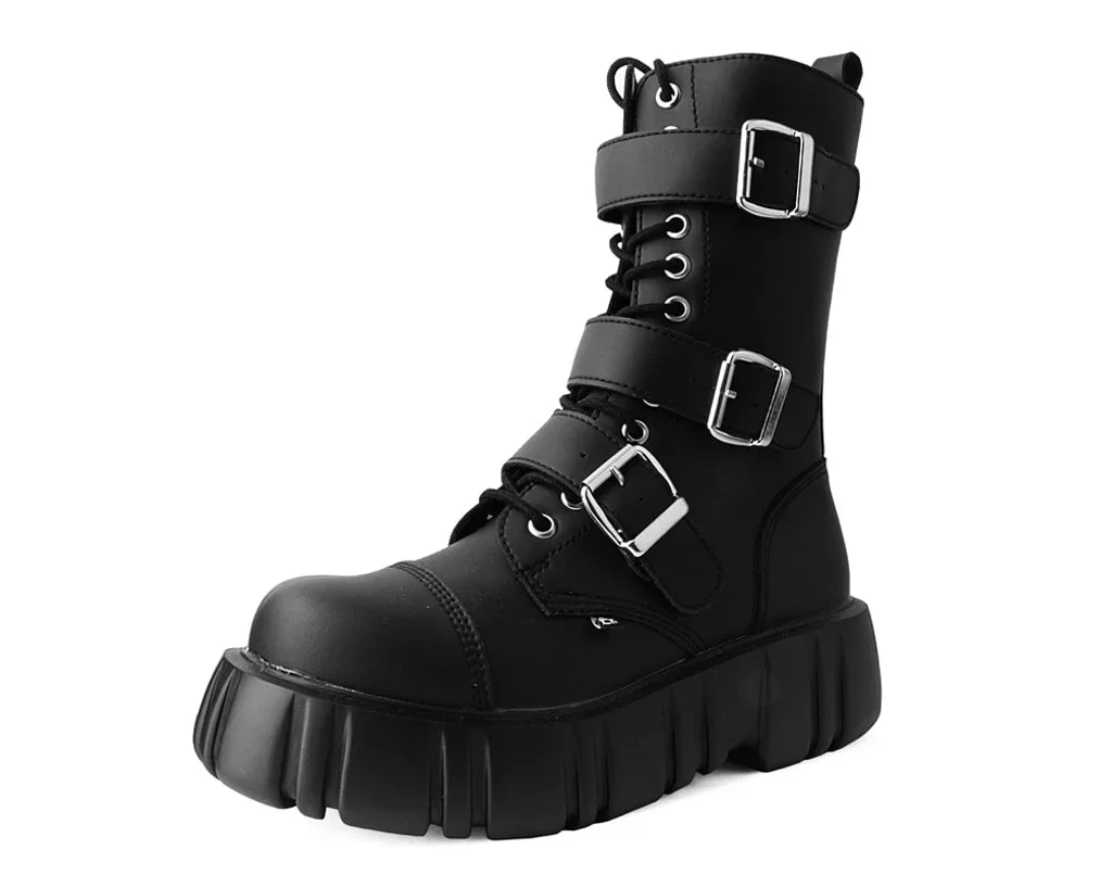 Image of Black TUKskin™ 3-Buckle Anarchic Airship Boot
