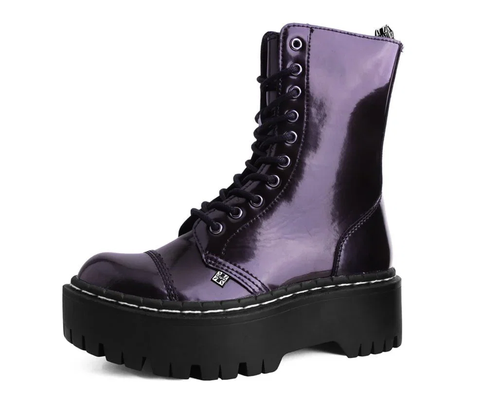 Image of Burgundy Rub-Off 10-Eye Double Decker Boot