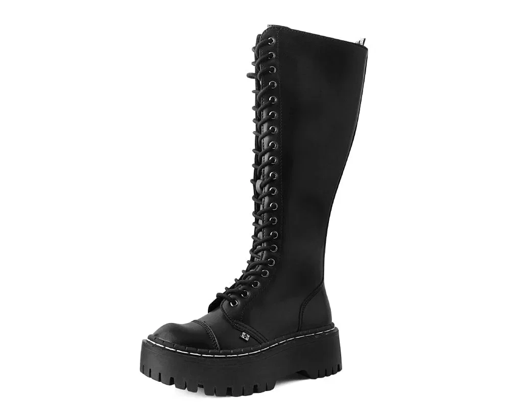 Image of Black TUKskin™ Knee-high Double Decker Boot
