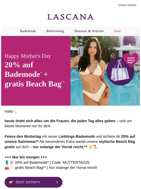 ✨Muttertag✨ 20% + gratis Beach Bag!