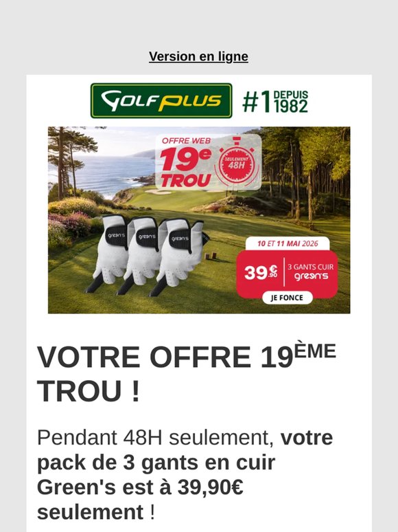 Offre spéciale : 3 gants en cuir Green's à 39,90€ seulement !