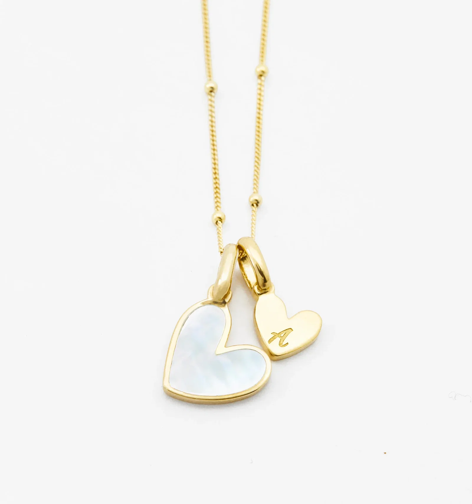 Image of Mother of Pearl Initial Necklace