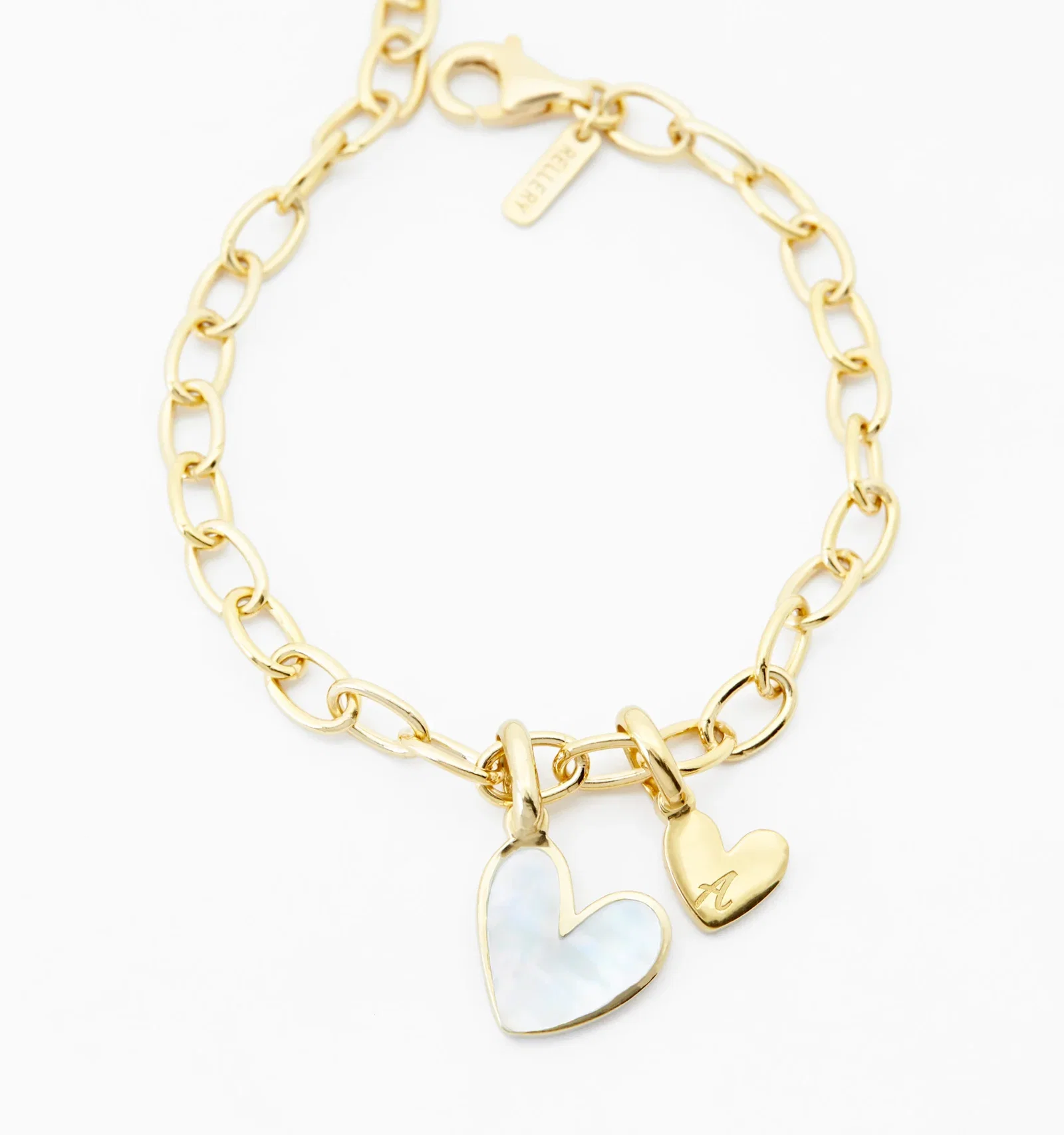 Image of Heart Bracelet With Mother of Pearl