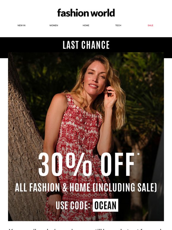 Ends soon  : 30% off including sale!
