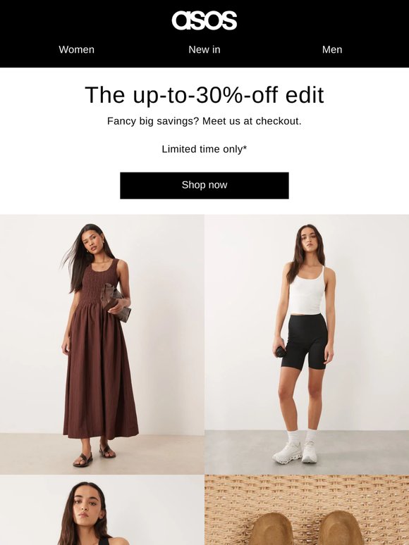 The up-to-30%-off edit