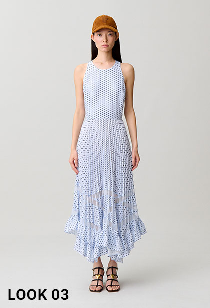 Robe midi à pois