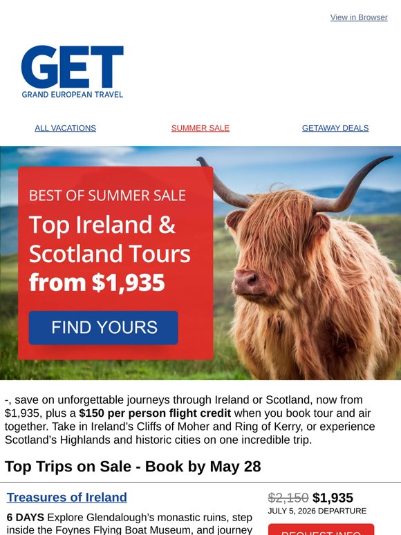 Ireland & Scotland from $1,935