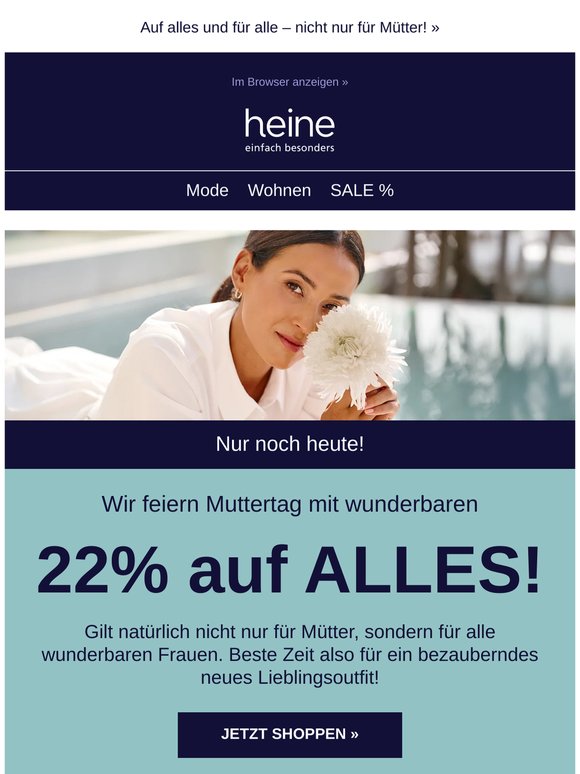 22% Rabatt zum Muttertag! 💝