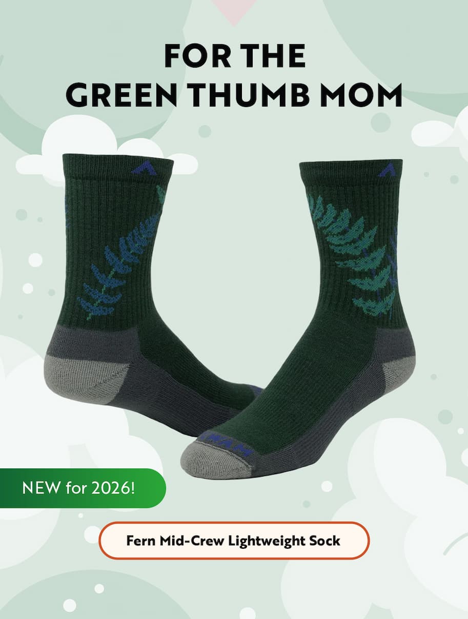Fern Mid-Crew Lightweight Sock