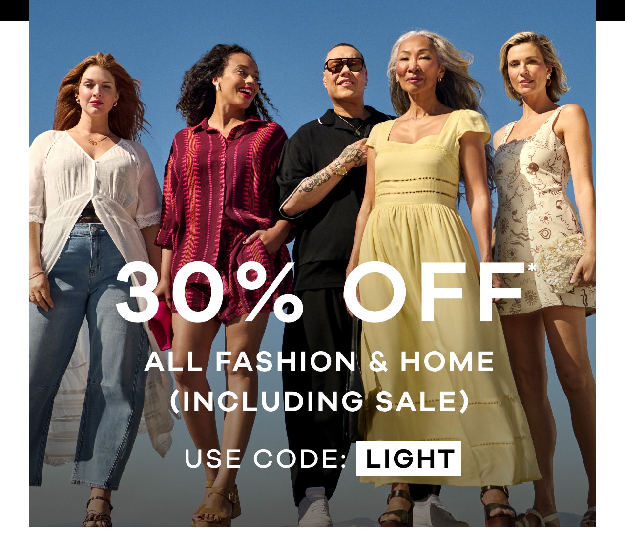 30% OFF fashion & home