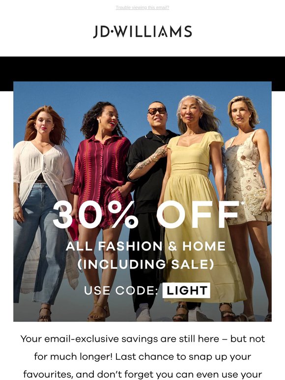 Ends soon  : 30% off including sale!