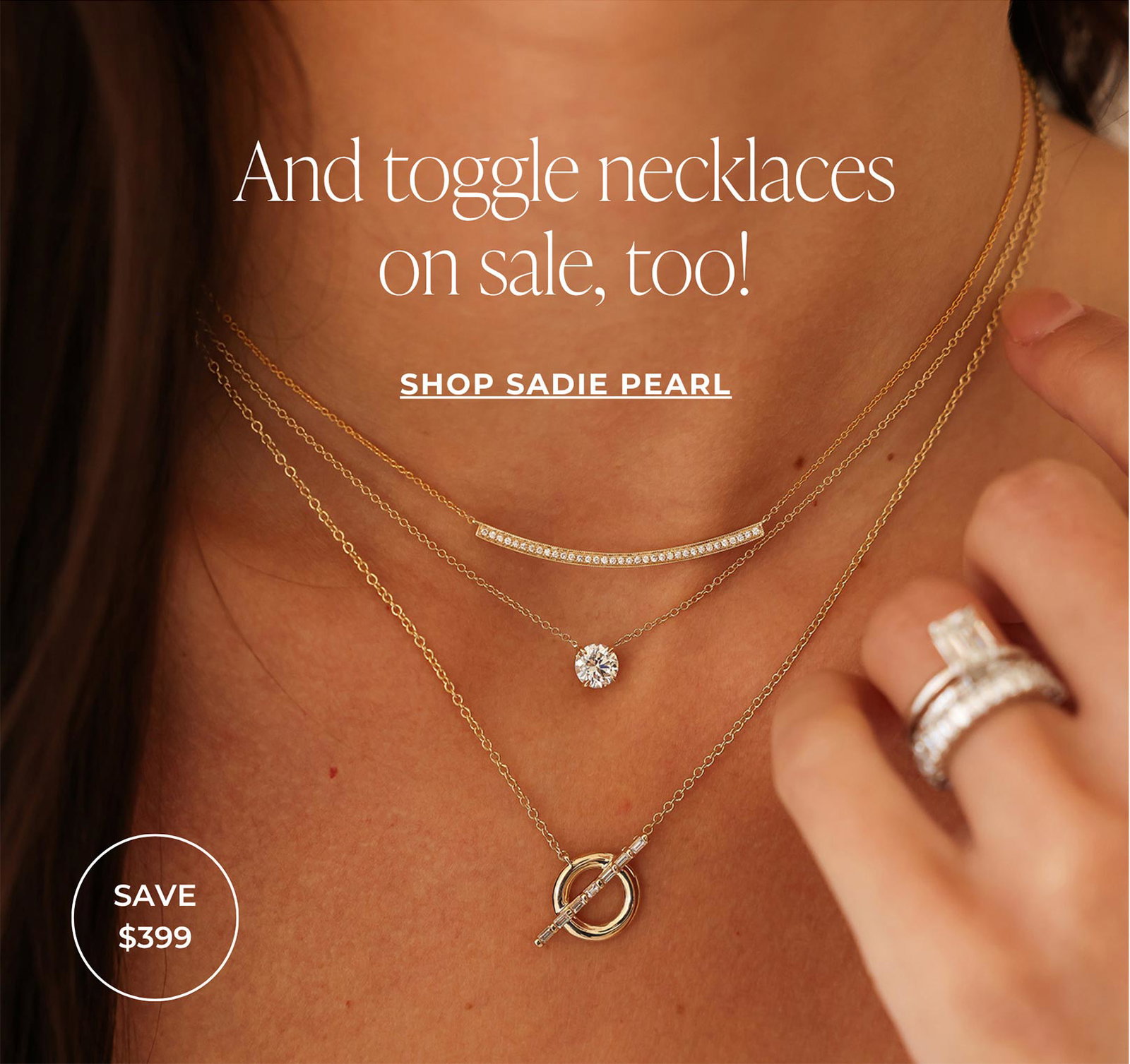 And toggle necklaces on sale, too! | SHOP SADIE PEARL | SAVE $399