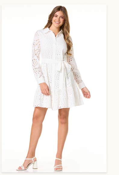 Shop Eyelet Shirt Dress