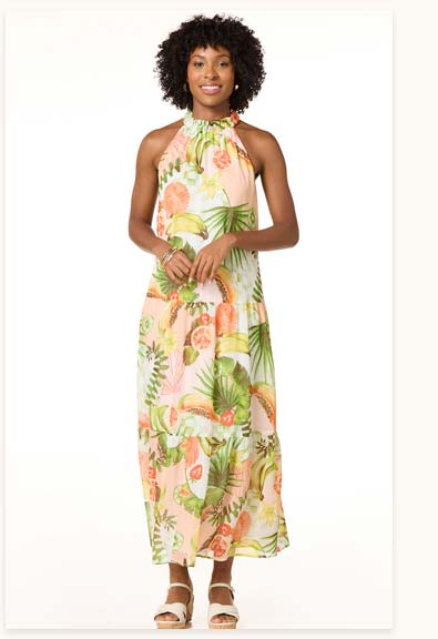 Island Palm Maxi Dress