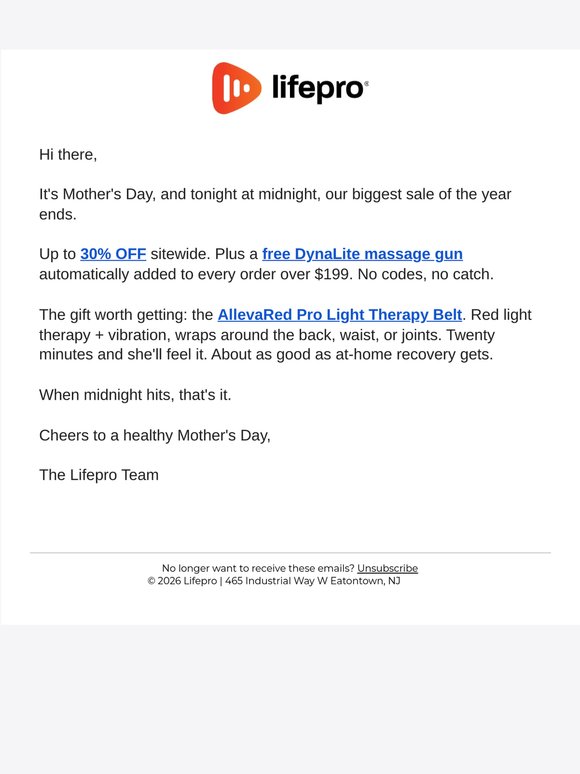Make it a Mother's Day she remembers. Tonight only.