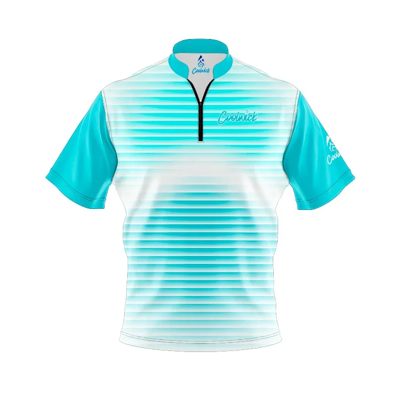 Image of CoolWick Elite Teal Energy Sash Zip Jersey