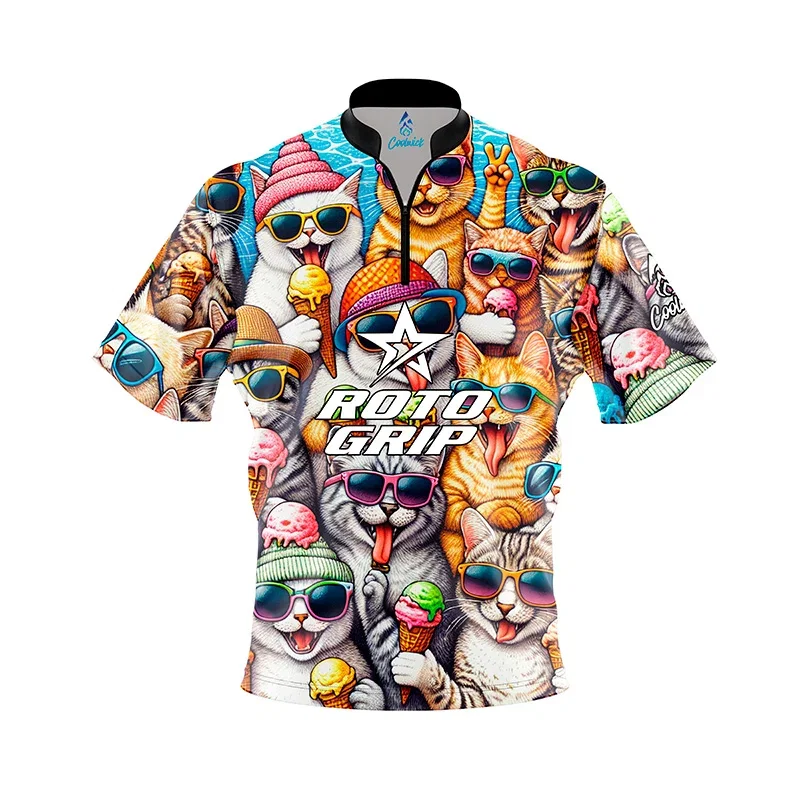 Image of Summer Cats Fast Track CoolWick Bowling Jersey - Roto Grip