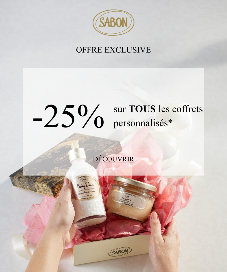 -25% sur TOUS les coffrets personnalisés 