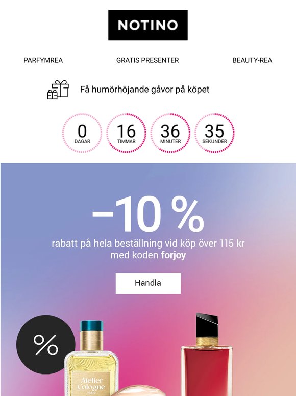 Upptäck skönhetens värld med 10 % rabatt på allt